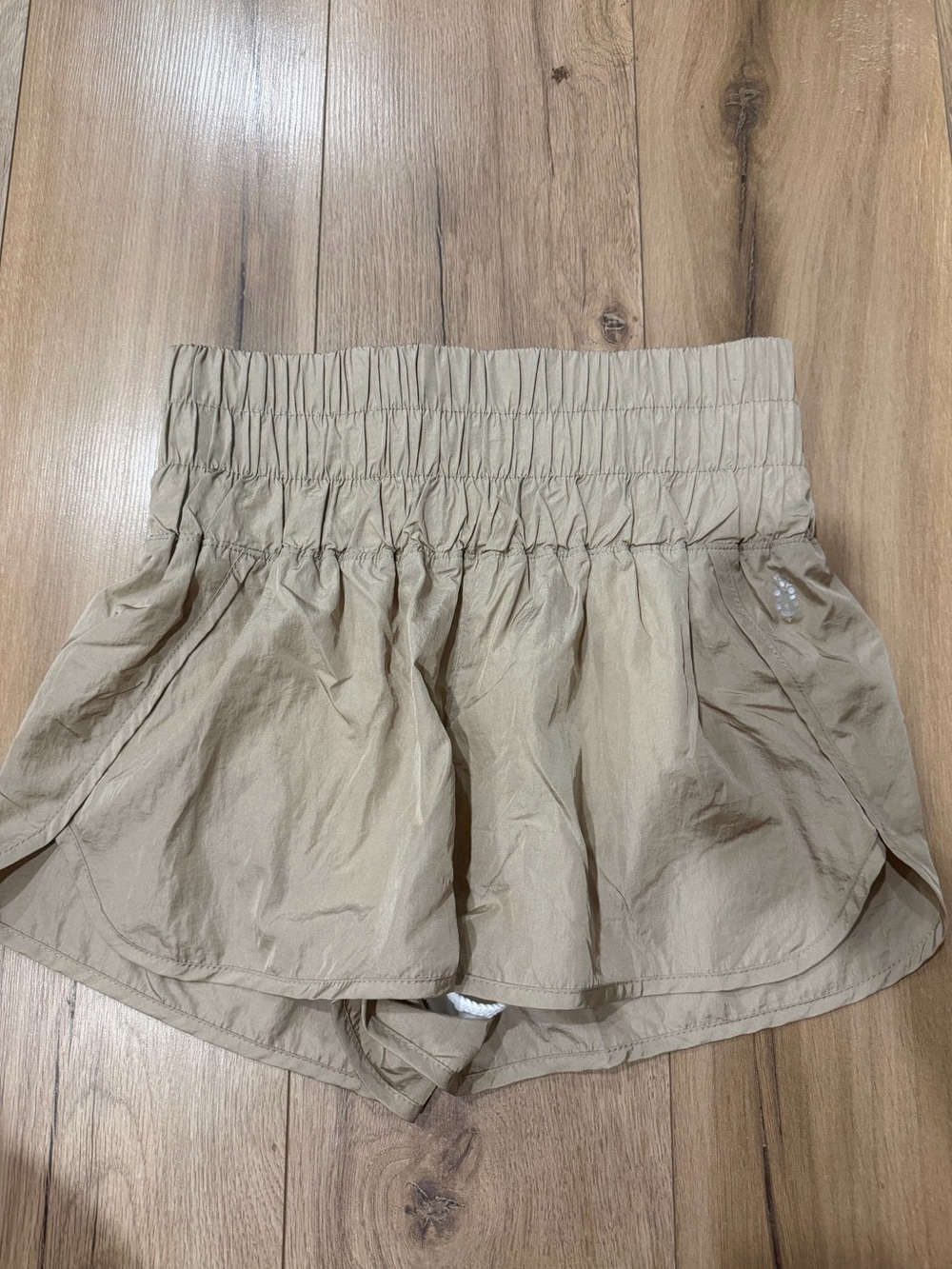 Free People Tan High-Rise Athletic Shorts